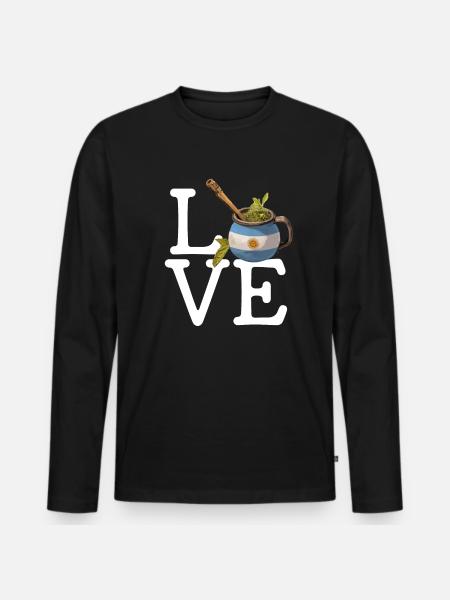 Yerba Mate argentina - Men's Premium Organic Long Sleeve Shirt - black