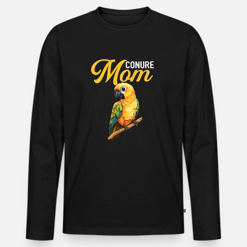 Sun Conure, parrot Conure - Männer Premium Bio Langarmshirt - Schwarz