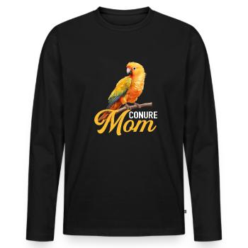 Sun Conure, parrot Conure - Männer Premium Bio Langarmshirt - Schwarz - Vorne - Nico (187cm)