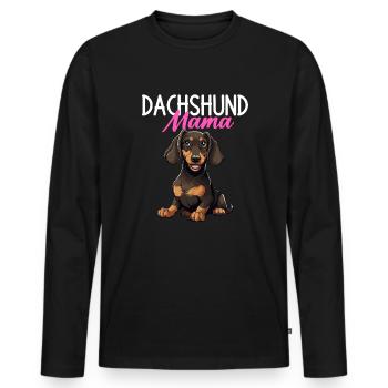 Dachshund dog, Weenie Dog - Männer Premium Bio Langarmshirt - Schwarz - Vorne - Nico (187cm)