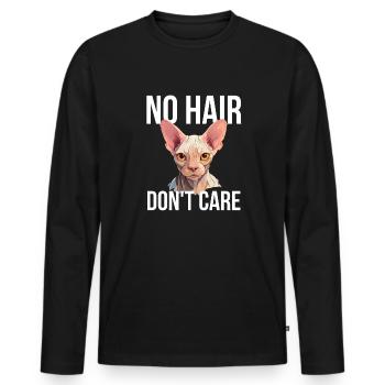 sphynx cat - Männer Premium Bio Langarmshirt - Schwarz - Vorne - Nico (187cm)