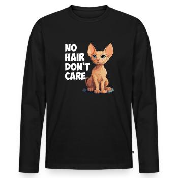 sphynx cat - Männer Premium Bio Langarmshirt - Schwarz - Vorne - Nico (187cm)