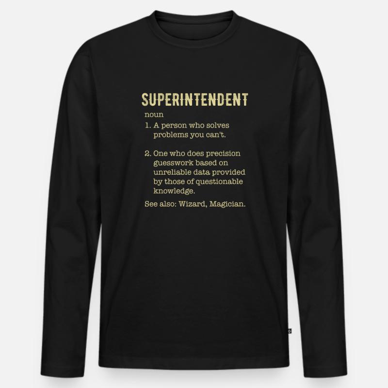 superintendent definition - Männer Premium Bio Langarmshirt - Schwarz