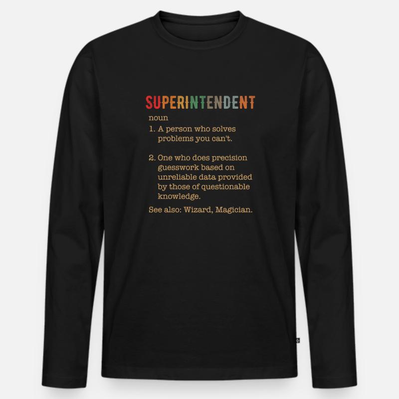 superintendent definition - Männer Premium Bio Langarmshirt - Schwarz