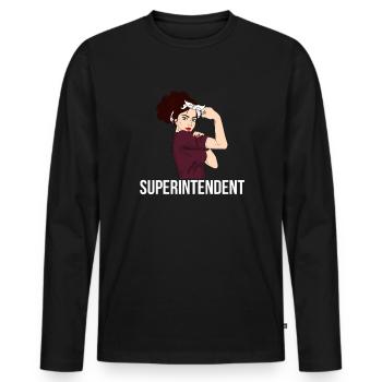 superintendent definition - Männer Premium Bio Langarmshirt - Schwarz - Vorne - Nico (187cm)