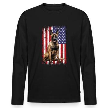Belgian Malinois - Männer Premium Bio Langarmshirt - Schwarz - Vorne - Nico (187cm)