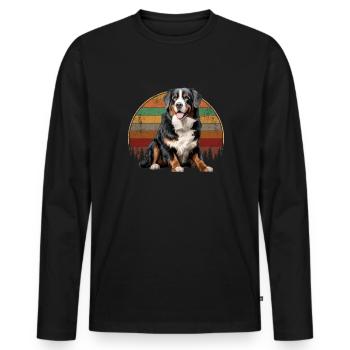 bernese mountain dog - Männer Premium Bio Langarmshirt - Schwarz - Vorne - Nico (187cm)
