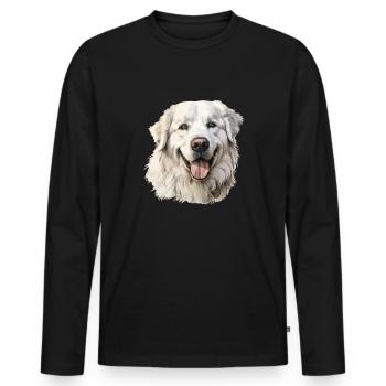 Great Pyrenees dog, - Männer Premium Bio Langarmshirt - Schwarz - Vorne - Nico (187cm)