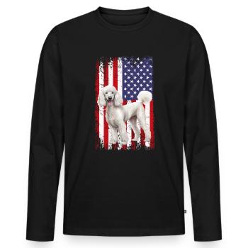 poodle dog - Männer Premium Bio Langarmshirt - Schwarz - Vorne - Nico (187cm)