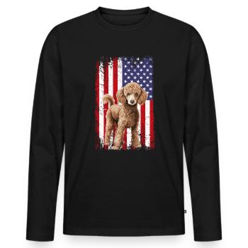 poodle dog - Männer Premium Bio Langarmshirt - Schwarz - Vorne - Nico (187cm)