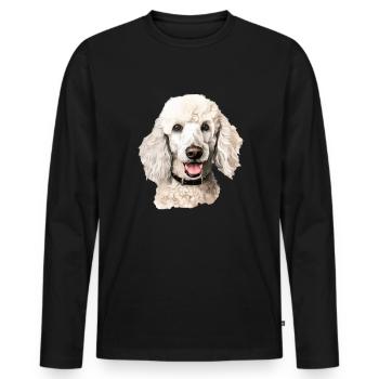 poodle dog - Männer Premium Bio Langarmshirt - Schwarz - Vorne - Nico (187cm)