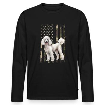 poodle dog - Männer Premium Bio Langarmshirt - Schwarz - Vorne - Nico (187cm)