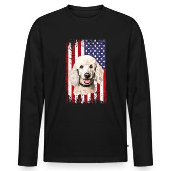 poodle dog - Männer Premium Bio Langarmshirt - Schwarz - Vorne - Nico (187cm)