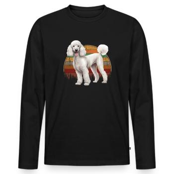 poodle dog - Männer Premium Bio Langarmshirt - Schwarz - Vorne - Nico (187cm)