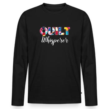 Sewciopath, Quilting sewing - Männer Premium Bio Langarmshirt - Schwarz - Vorne - Nico (187cm)