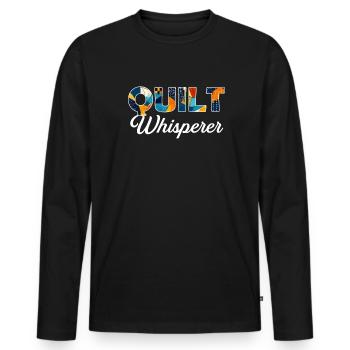 Sewciopath, Quilting sewing - Männer Premium Bio Langarmshirt - Schwarz - Vorne - Nico (187cm)