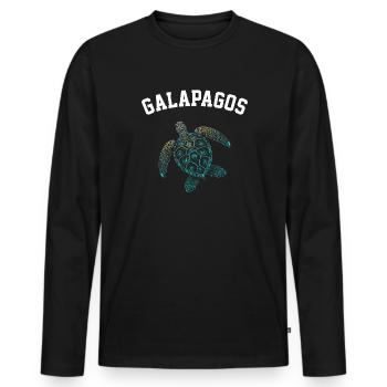 Îles Galápagos, Équateur Galápagos - T-shirt manches longues Premium bio Homme - noir - Devant - Nico (187cm)