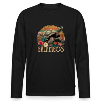Îles Galápagos, équateur Galápagos - T-shirt manches longues Premium bio Homme - noir - Devant - Nico (187cm)