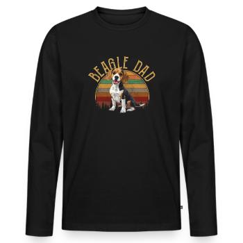 beagle dad beagle - Men's Premium Organic Long Sleeve Shirt - black - Front - Nico (187cm)
