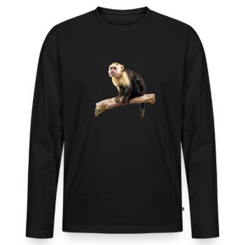 Capuchin monkey whisperer - Männer Premium Bio Langarmshirt - Schwarz - Vorne - Nico (187cm)
