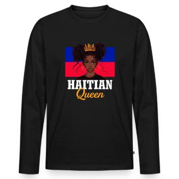 Haitian princess, haiti - Männer Premium Bio Langarmshirt - Schwarz - Vorne - Nico (187cm)
