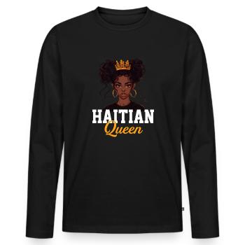 Haitian princess, haiti - Männer Premium Bio Langarmshirt - Schwarz - Vorne - Nico (187cm)