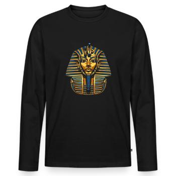 Egypt Pharaoh Ancient Egyptian - Männer Premium Bio Langarmshirt - Schwarz - Vorne - Nico (187cm)