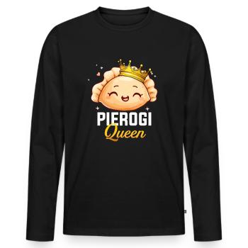 Pierogi princess Polish Pierogi - Männer Premium Bio Langarmshirt - Schwarz - Vorne - Nico (187cm)