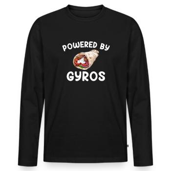 Gyros Squad Cuisine grecque - T-shirt manches longues Premium bio Homme - noir - Devant - Nico (187cm)