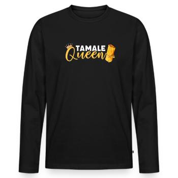 Cuisine mexicaine de Tamale - T-shirt manches longues Premium bio Homme - noir - Devant - Nico (187cm)