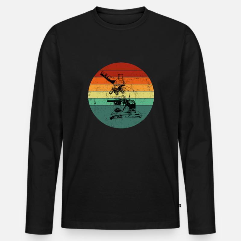 Microscopy Scientist Biologist Microscope - Männer Premium Bio Langarmshirt - Schwarz