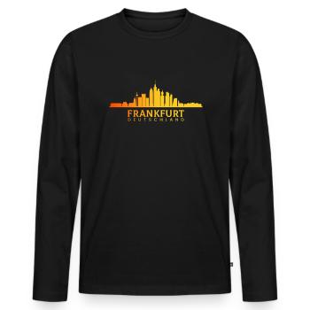 Frankfurt deutschland germany - Männer Premium Bio Langarmshirt - Schwarz - Vorne - Nico (187cm)