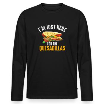quesadillas mexican food - Männer Premium Bio Langarmshirt - Schwarz - Vorne - Nico (187cm)