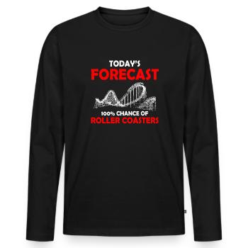 forecast Roller Coaster rollercoaster - Männer Premium Bio Langarmshirt - Schwarz - Vorne - Nico (187cm)
