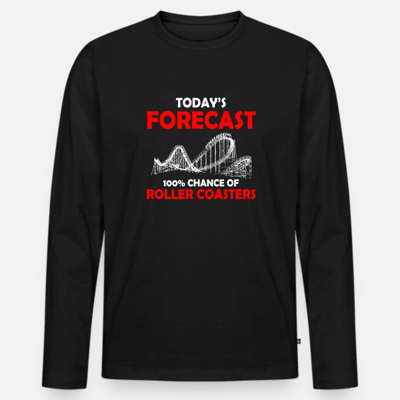 forecast Roller Coaster rollercoaster - Männer Premium Bio Langarmshirt - Schwarz