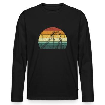 forecast Roller Coaster rollercoaster - Männer Premium Bio Langarmshirt - Schwarz - Vorne - Nico (187cm)