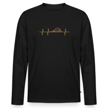 forecast Roller Coaster rollercoaster - Männer Premium Bio Langarmshirt - Schwarz - Vorne - Nico (187cm)
