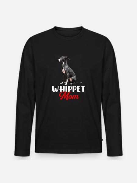 Whippet Dog - Men's Premium Organic Long Sleeve Shirt - black