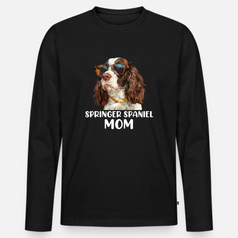 springer spaniel - Männer Premium Bio Langarmshirt - Schwarz