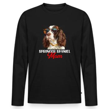 springer spaniel - Männer Premium Bio Langarmshirt - Schwarz - Vorne - Nico (187cm)