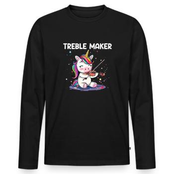 Violinist musical instrument Violin - Männer Premium Bio Langarmshirt - Schwarz - Vorne - Nico (187cm)