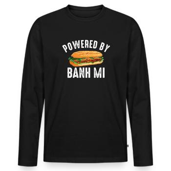 Banh Mi Vietnamese Food - Männer Premium Bio Langarmshirt - Schwarz - Vorne - Nico (187cm)