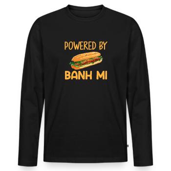 Banh Mi Vietnamese Food - Männer Premium Bio Langarmshirt - Schwarz - Vorne - Nico (187cm)