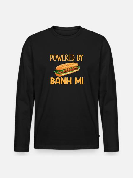 Banh Mi Vietnamese Food - Männer Premium Bio Langarmshirt - Schwarz