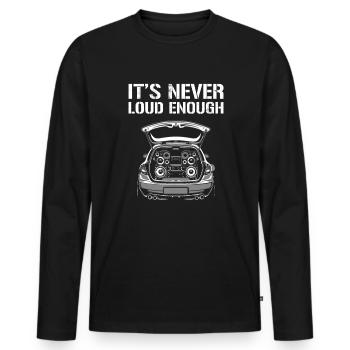 It's Never Loud Enough, technician car audio - Männer Premium Bio Langarmshirt - Schwarz - Vorne - Nico (187cm)