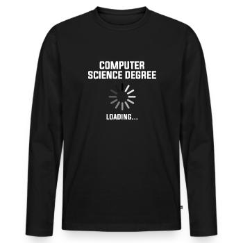 computer science degree - Männer Premium Bio Langarmshirt - Schwarz - Vorne - Nico (187cm)