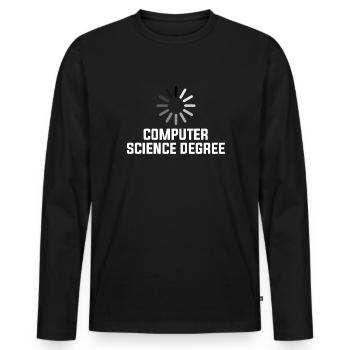 computer science degree - Männer Premium Bio Langarmshirt - Schwarz - Vorne - Nico (187cm)