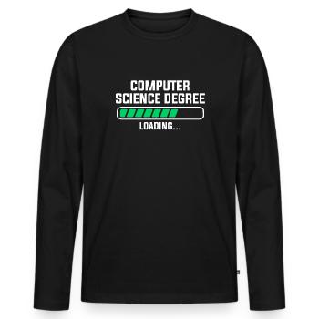 computer science degree - Männer Premium Bio Langarmshirt - Schwarz - Vorne - Nico (187cm)