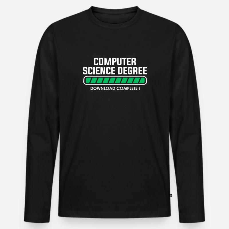 computer science degree - Männer Premium Bio Langarmshirt - Schwarz