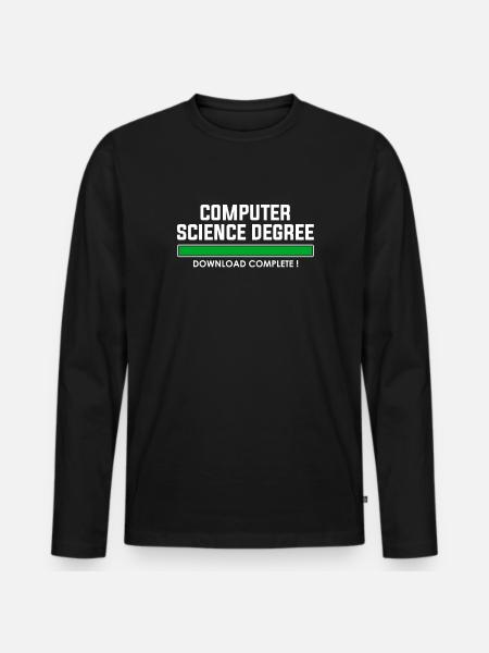 computer science degree - Männer Premium Bio Langarmshirt - Schwarz